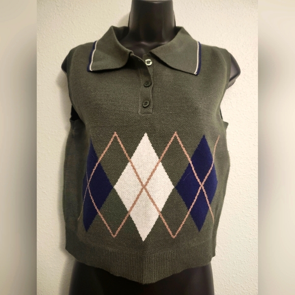 Sage & Oak Young Contemporary Sleeveless Wool Top 💚 - Picture 1 of 6